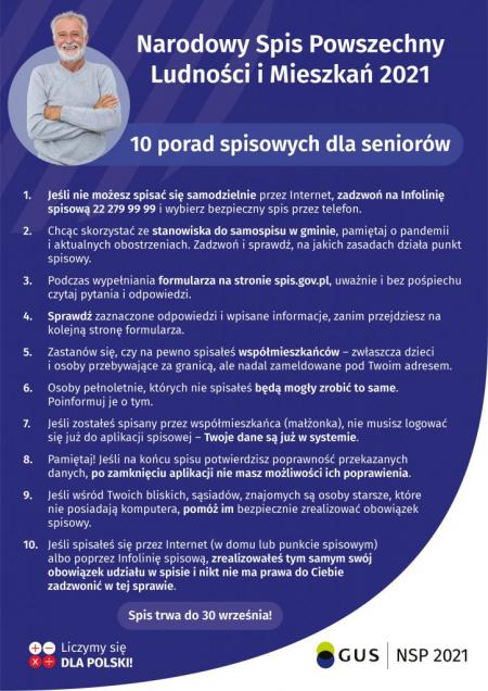 Narodowy Spis Powszechny Ludności i Mieszkań - pomoc dla Seniorów